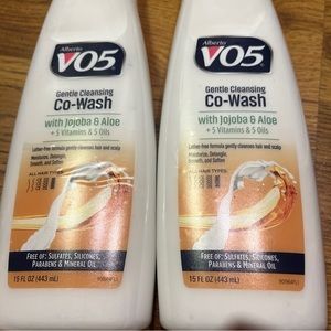 VO5 Co-Wash Gentle Cleansing Shampoo W Jojoba & Aloe 2 Pack 15 Oz Each.